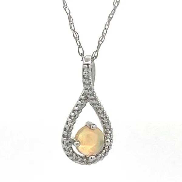 14K White Opal/Diamond Pendant Ware's Jewelers Bradenton, FL
