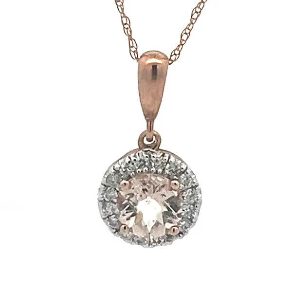10K Rose Morganite/Diamond Pendant Ware's Jewelers Bradenton, FL