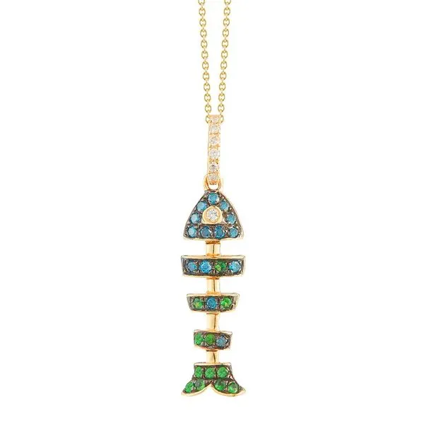 14K Yellow Gold Fish Bone Necklace Ware's Jewelers Bradenton, FL
