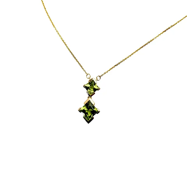 14 Karat Yellow Gold Dual Peridot Necklace  Ware's Jewelers Bradenton, FL