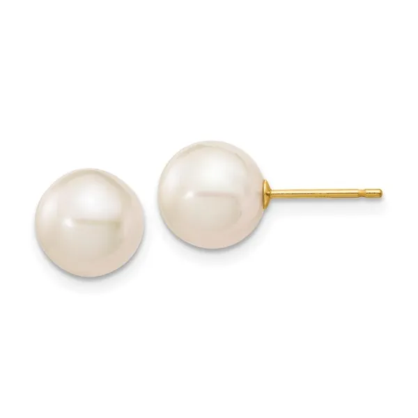 Yellow Gold Pearl Stud Earrings Ware's Jewelers Bradenton, FL