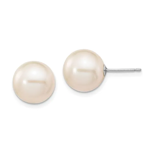 White Gold Pearl Stud Earrings Ware's Jewelers Bradenton, FL
