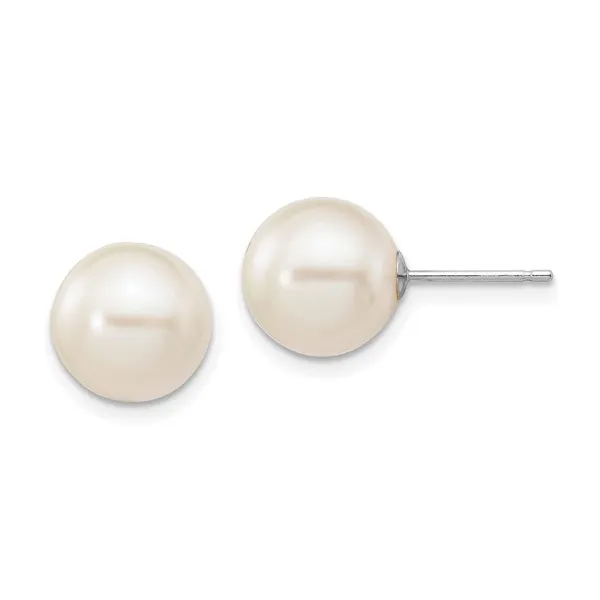 White Gold Pearl Stud Earrings Ware's Jewelers Bradenton, FL