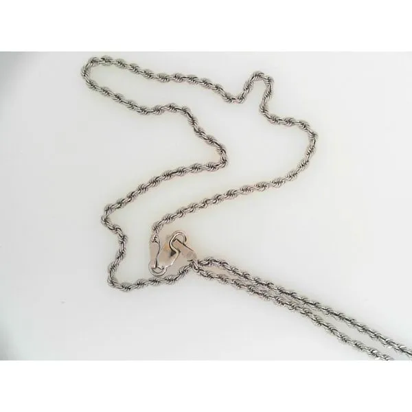 White 14 Karat Diamond Cut Rope Chain Ware's Jewelers Bradenton, FL