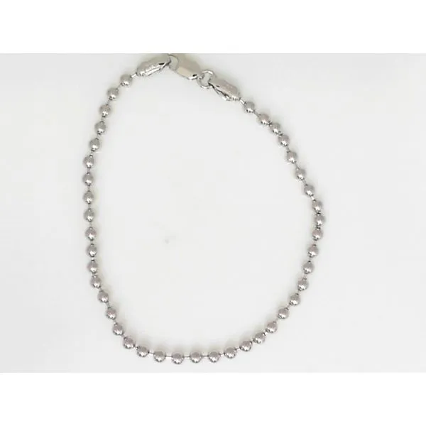 White 14 Karat Beads Bracelet Ware's Jewelers Bradenton, FL