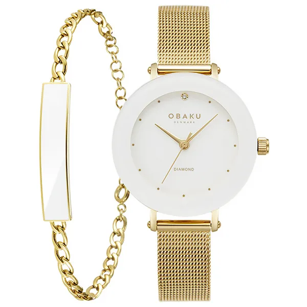 Gold Tone Ladies Dress Watch and Bracelet Set Ware's Jewelers Bradenton, FL