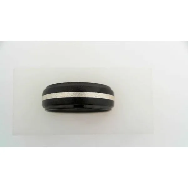 Men's Black Diamond Ceramic Wedding Band Ware's Jewelers Bradenton, FL