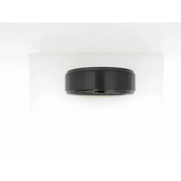 Black Ceramic Men's Wedding Band with Satin Finish Ware's Jewelers Bradenton, FL