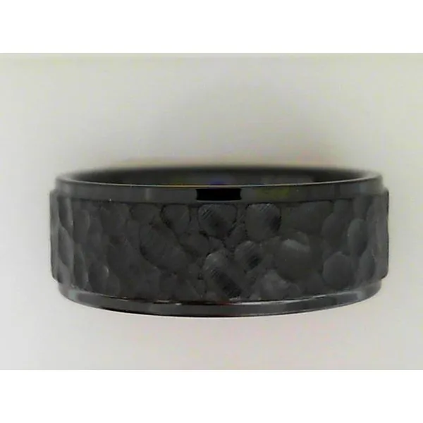 Men's Black Diamond Ceramic Groove Edge Band Ware's Jewelers Bradenton, FL