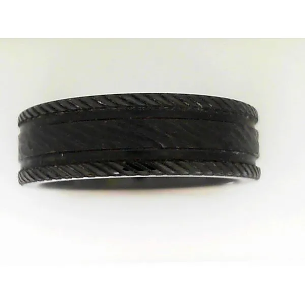 Black Ceramic Rope Edge Men's Wedding Band Ware's Jewelers Bradenton, FL