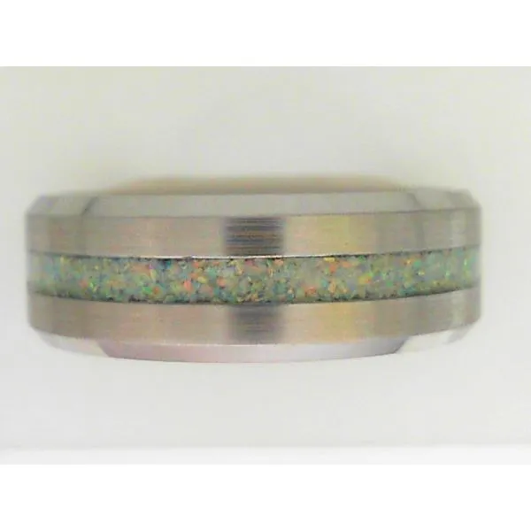 Serinium Opal Inlay Men's Wedding Band Ware's Jewelers Bradenton, FL