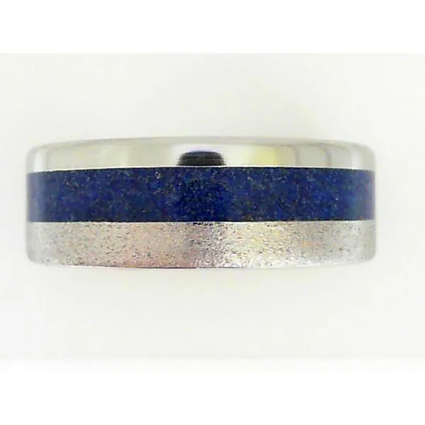 Serinium Lapis Inlay Men's Wedding Band Ware's Jewelers Bradenton, FL