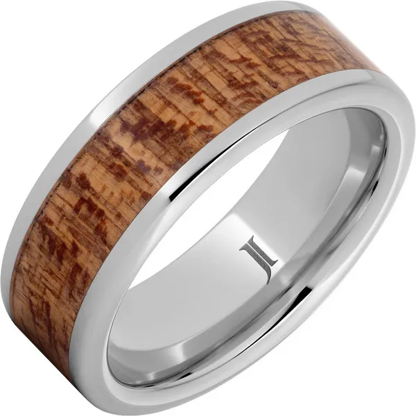 Men's Serinium Wedding Band with Wood Inlay Ware's Jewelers Bradenton, FL