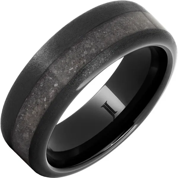 Black Diamond Ceramic Stone Finish Men's Wedding Band Ware's Jewelers Bradenton, FL