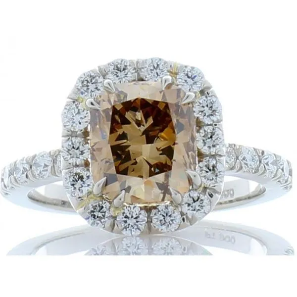 Cushion Diamond Ring with Halo Wesche Jewelers Melbourne, FL