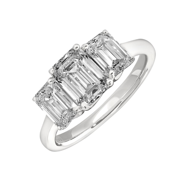 Complete Lab Grown Diamond Engagement Ring with Side Stones Wesche Jewelers Melbourne, FL