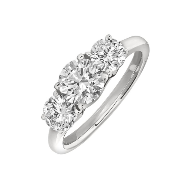 Complete Lab Grown Diamond Engagement Ring with Side Stones Wesche Jewelers Melbourne, FL