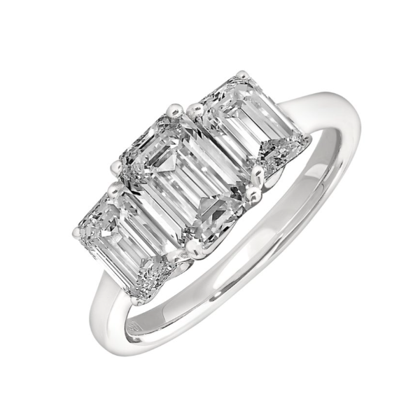 Complete Lab Grown Diamond Engagement Ring with Side Stones Wesche Jewelers Melbourne, FL