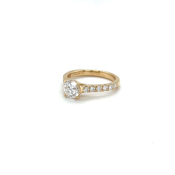 Complete Lab Grown Diamond Engagement Ring with Side Stones Wesche Jewelers Melbourne, FL