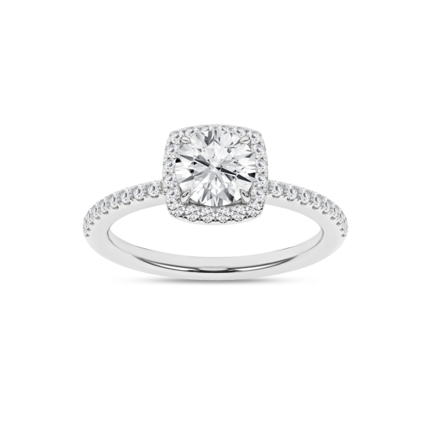 Complete Lab Grown Diamond Engagement Ring with Side Stones Wesche Jewelers Melbourne, FL