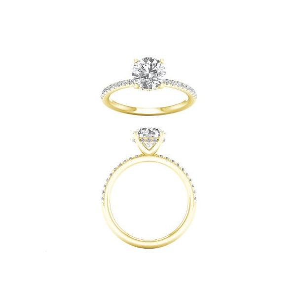 Complete Lab Grown Diamond Engagement Ring with Side Stones Wesche Jewelers Melbourne, FL