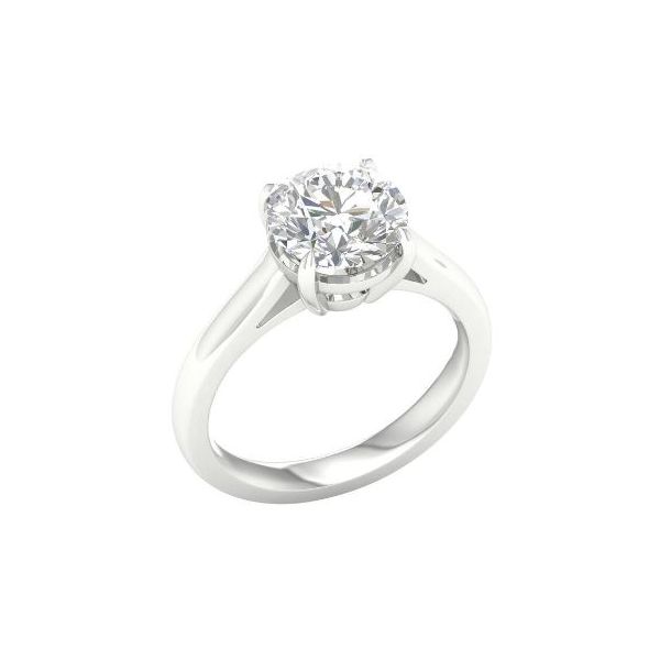 Complete Lab Grown Diamond Engagement Ring with Side Stones Wesche Jewelers Melbourne, FL
