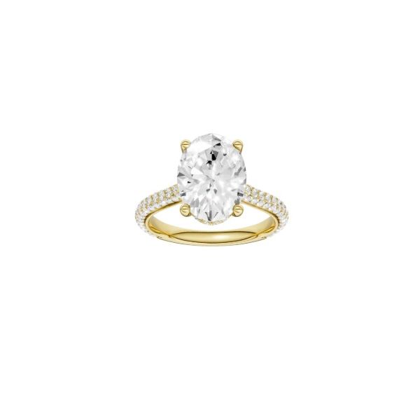 Complete Lab Grown Diamond Engagement Ring with Side Stones Wesche Jewelers Melbourne, FL