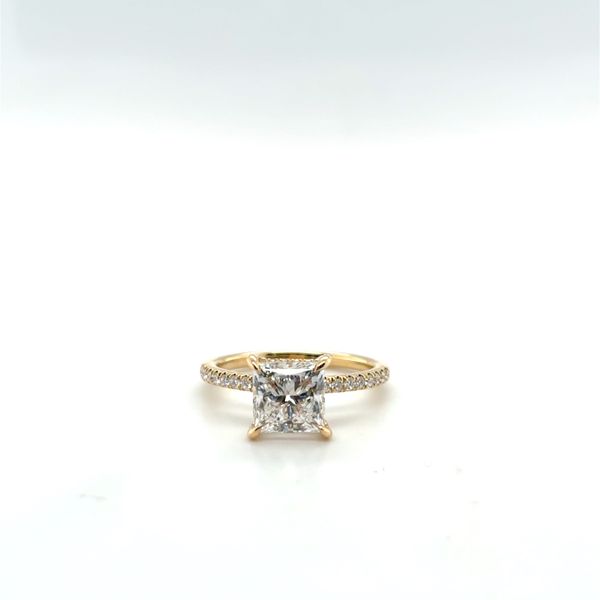 Complete Lab Grown Diamond Engagement Ring with Side Stones Wesche Jewelers Melbourne, FL
