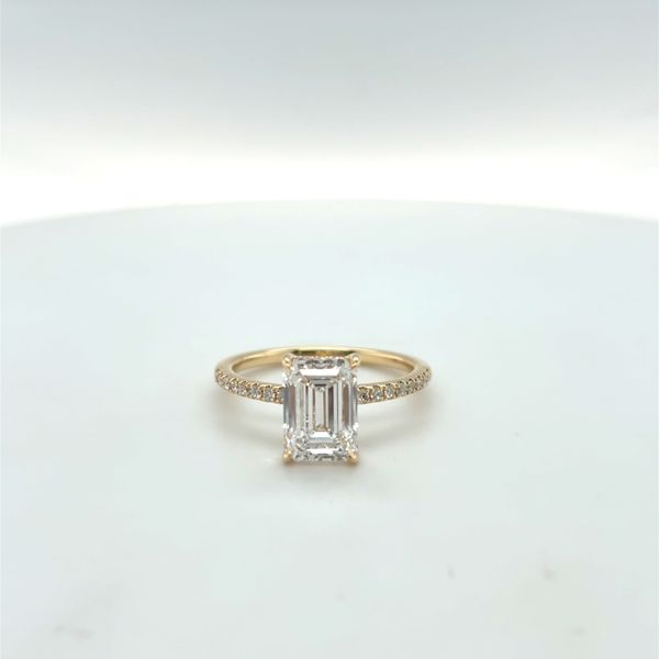 Complete Lab Grown Diamond Engagement Ring with Side Stones Wesche Jewelers Melbourne, FL