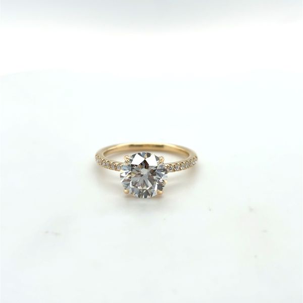 Complete Lab Grown Diamond Engagement Ring with Side Stones Wesche Jewelers Melbourne, FL