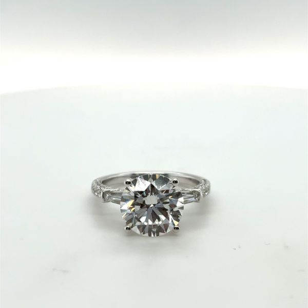 Complete Lab Grown Diamond Engagement Ring with Side Stones Wesche Jewelers Melbourne, FL