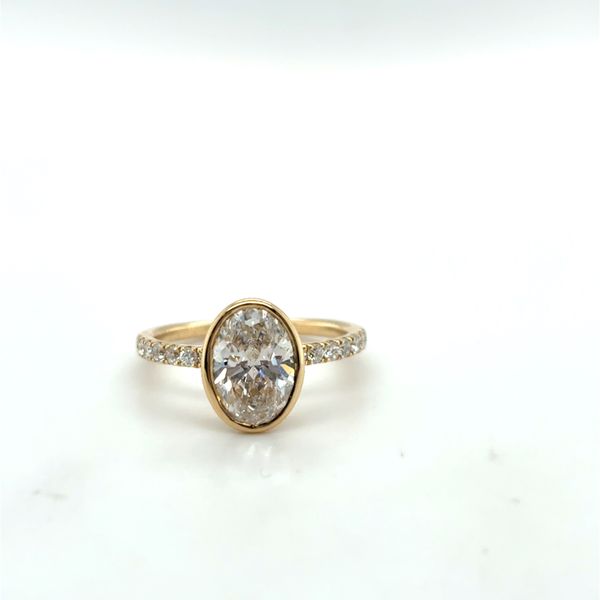 Complete Lab Grown Diamond Engagement Ring with Side Stones Wesche Jewelers Melbourne, FL