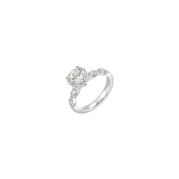 Complete Lab Grown Diamond Engagement Ring with Side Stones Wesche Jewelers Melbourne, FL