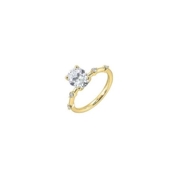Complete Lab Grown Diamond Engagement Ring with Side Stones Wesche Jewelers Melbourne, FL