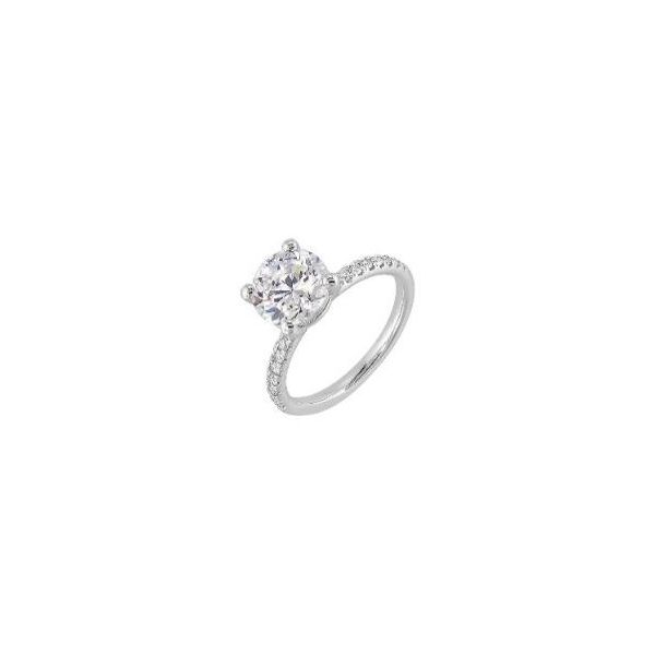 Complete Lab Grown Diamond Engagement Ring with Side Stones Wesche Jewelers Melbourne, FL