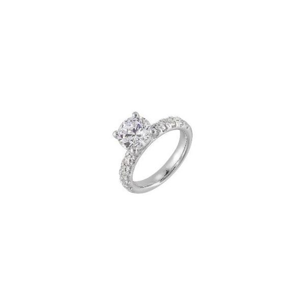 Complete Lab Grown Diamond Engagement Ring with Side Stones Wesche Jewelers Melbourne, FL