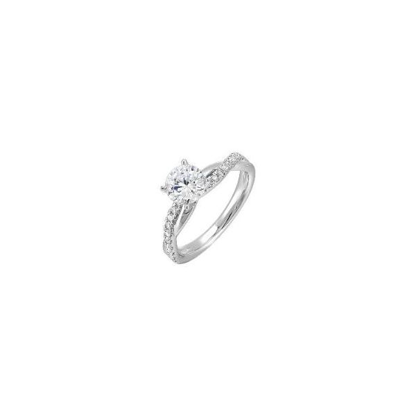 Complete Lab Grown Diamond Engagement Ring with Side Stones Wesche Jewelers Melbourne, FL