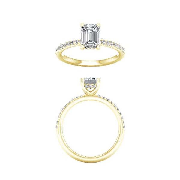 Complete Lab Grown Diamond Engagement Ring with Side Stones Wesche Jewelers Melbourne, FL