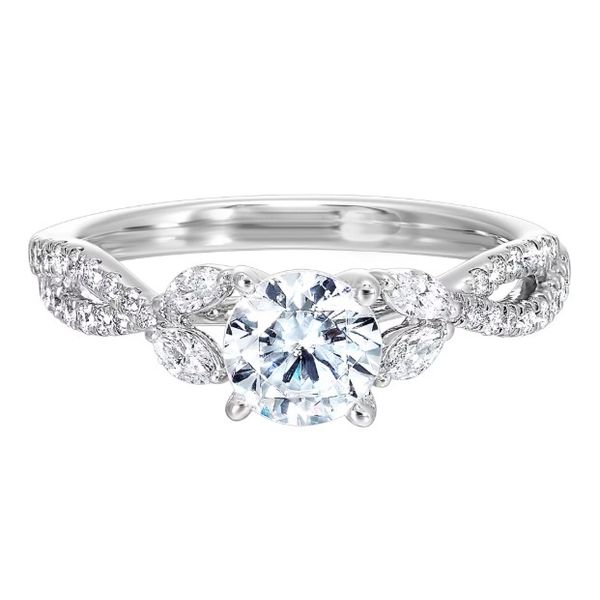Complete Lab Grown Diamond Engagement Ring with Side Stones Wesche Jewelers Melbourne, FL