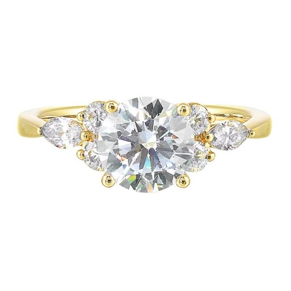 Complete Lab Grown Diamond Engagement Ring with Side Stones Wesche Jewelers Melbourne, FL