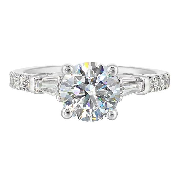 Complete Lab Grown Diamond Engagement Ring with Side Stones Wesche Jewelers Melbourne, FL