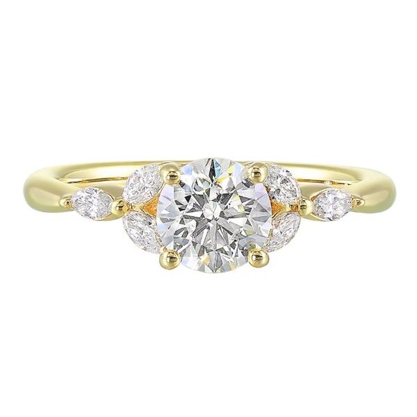 Complete Lab Grown Diamond Engagement Ring with Side Stones Wesche Jewelers Melbourne, FL