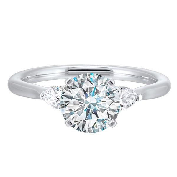 Complete Lab Grown Diamond Engagement Ring with Side Stones Wesche Jewelers Melbourne, FL