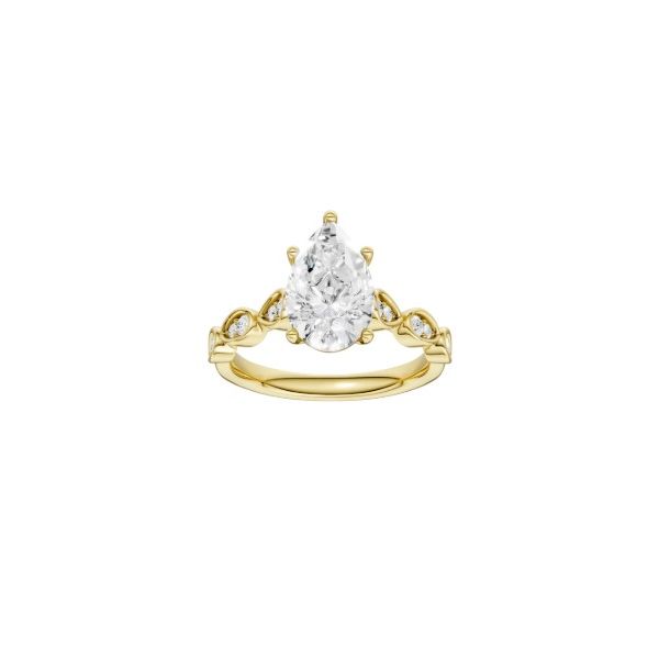 Complete Lab Grown Diamond Engagement Ring with Side Stones Wesche Jewelers Melbourne, FL