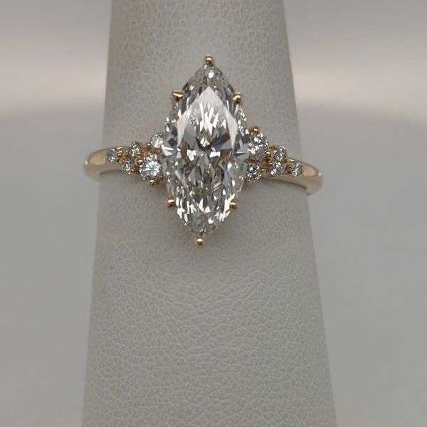 Complete Lab Grown Diamond Engagement Ring with Side Stones Wesche Jewelers Melbourne, FL