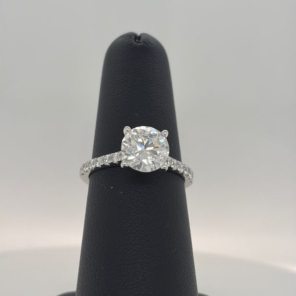 Complete Lab Grown Diamond Engagement Ring with Side Stones Wesche Jewelers Melbourne, FL