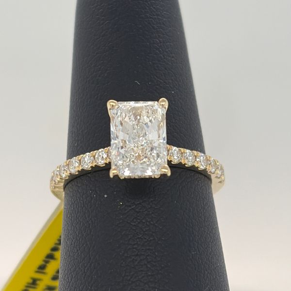 Complete Lab Grown Diamond Engagement Ring with Side Stones Wesche Jewelers Melbourne, FL