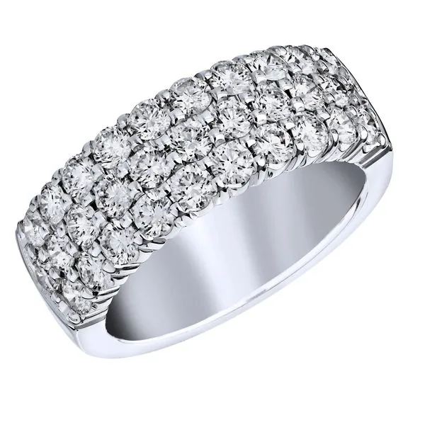 Diamond 3-Row Pave Right-Hand Band from the Wesche Signature Collection Wesche Jewelers Melbourne, FL