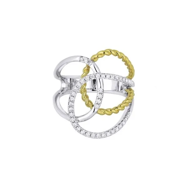 Twisted Rope Two-Tone Ring by Madison L Wesche Jewelers Melbourne, FL