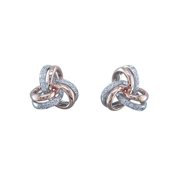 Diamond Knot Earrings Wesche Jewelers Melbourne, FL